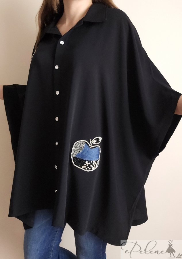 Nauja DW oversize tunikasu obuoliukais