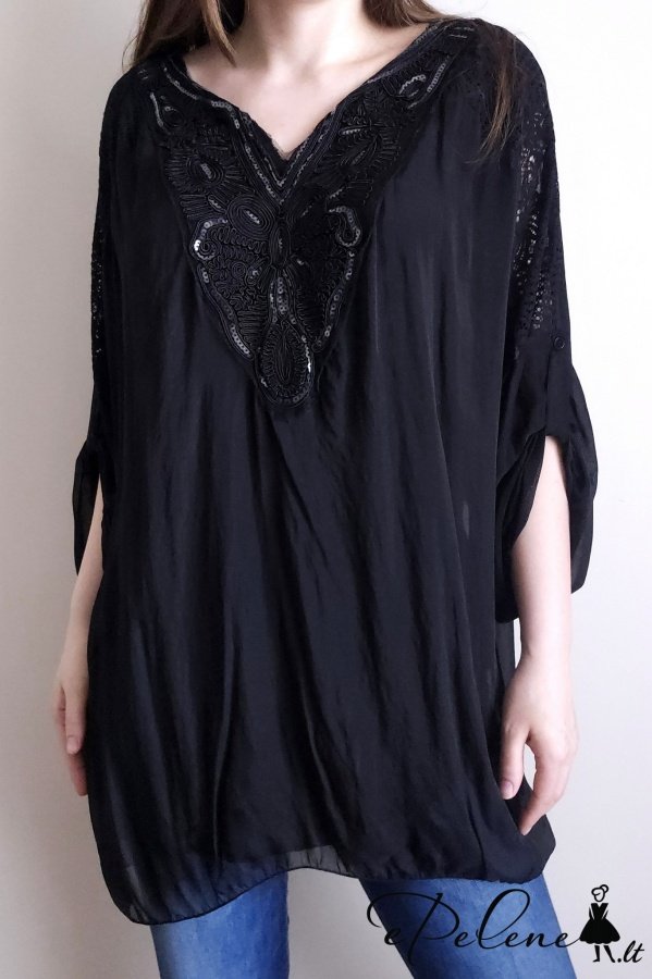 Puošni šilkinė palaidinė